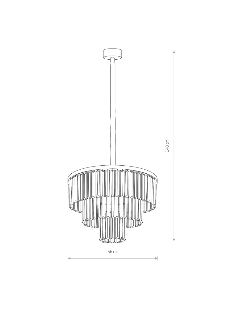 Glamour chandeliers - Nowodvorski CRISTAL M Ceiling Chandelier Max power 40W E14 Transparent 7616 - product kolory-swiatla.pl 3