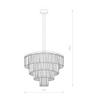 Glamour chandeliers - Nowodvorski CRISTAL L Ceiling Chandelier Max power 40W E14 Transparent 7615 - product 3