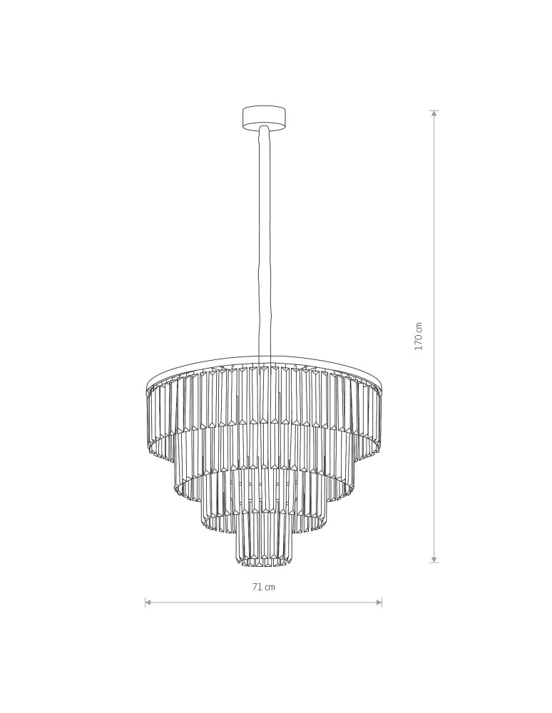 Glamour chandeliers - Nowodvorski CRISTAL L Ceiling Chandelier Max power 40W E14 Transparent 7615 - product kolory-swiatla.pl 3