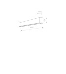 Wall lamps - Nowodvorski STRAIGHT WALL LED S Wall Wall lamp Max power 11W LED TUBE T8 Graphite 7562 - product 2