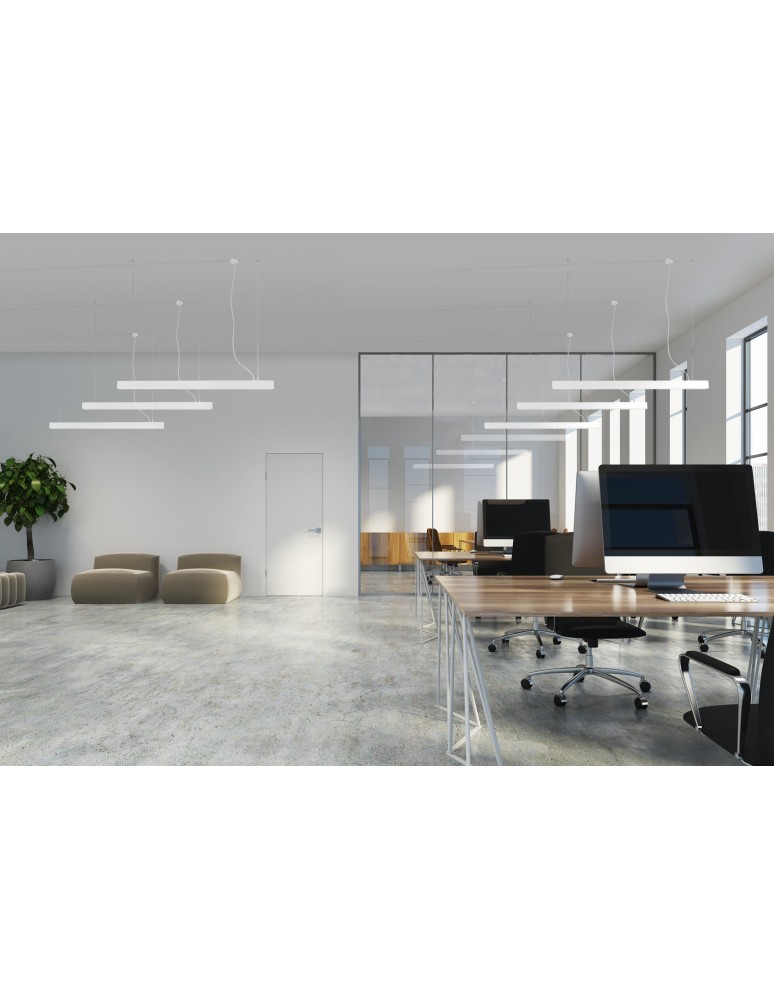Pendant lamps - Nowodvorski SOFT LED 90X6 Suspended Ceiling Max power 16W LED TUBE T8 White 7547 - product kolory-swiatla.pl 6