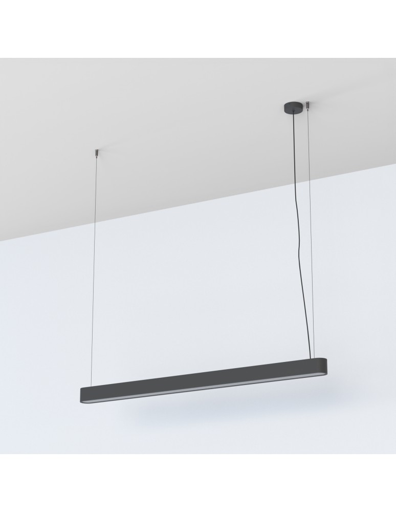 Pendant lamps - Nowodvorski SOFT LED 120X6 Ceiling Pendant Max power 22W LED TUBE T8 Graphite 7525 - product kolory-swiatla.pl 4