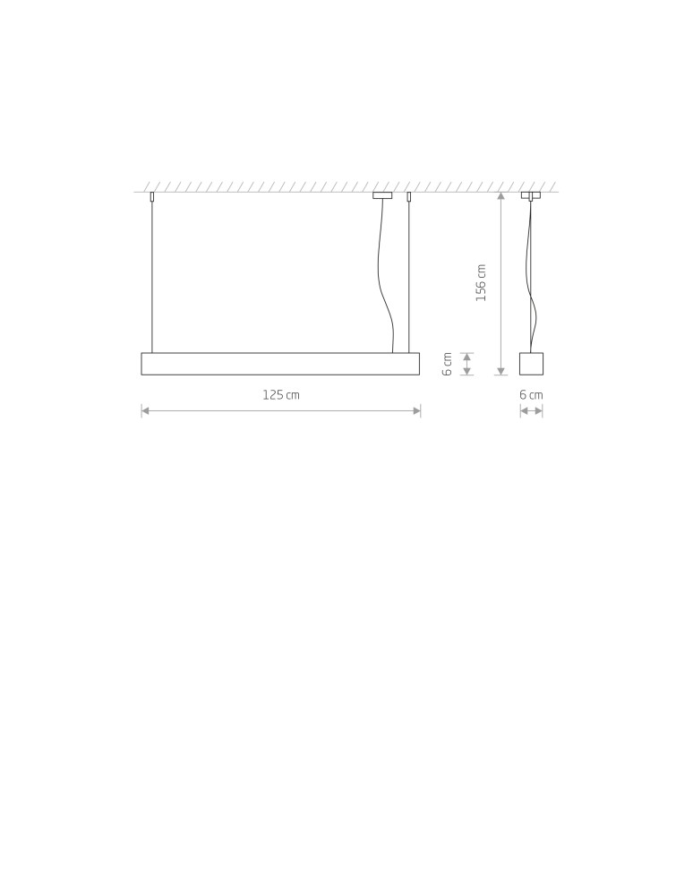Pendant lamps - Nowodvorski SOFT LED 120X6 Ceiling Pendant Max power 22W LED TUBE T8 Graphite 7525 - product kolory-swiatla.pl 5