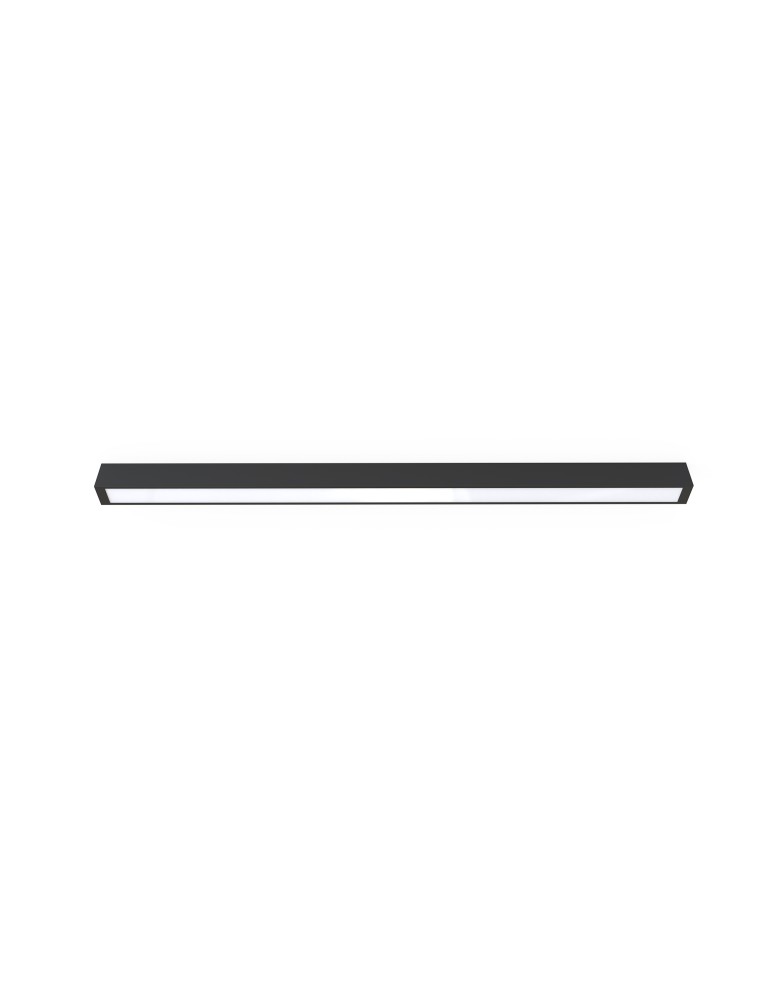 Modern ceiling lamps - Nowodvorski STRAIGHT CEILING LED L Ceiling Plafond Max power 22W LED TUBE T8 Black 7600 - product kolory-swiatla.pl 1
