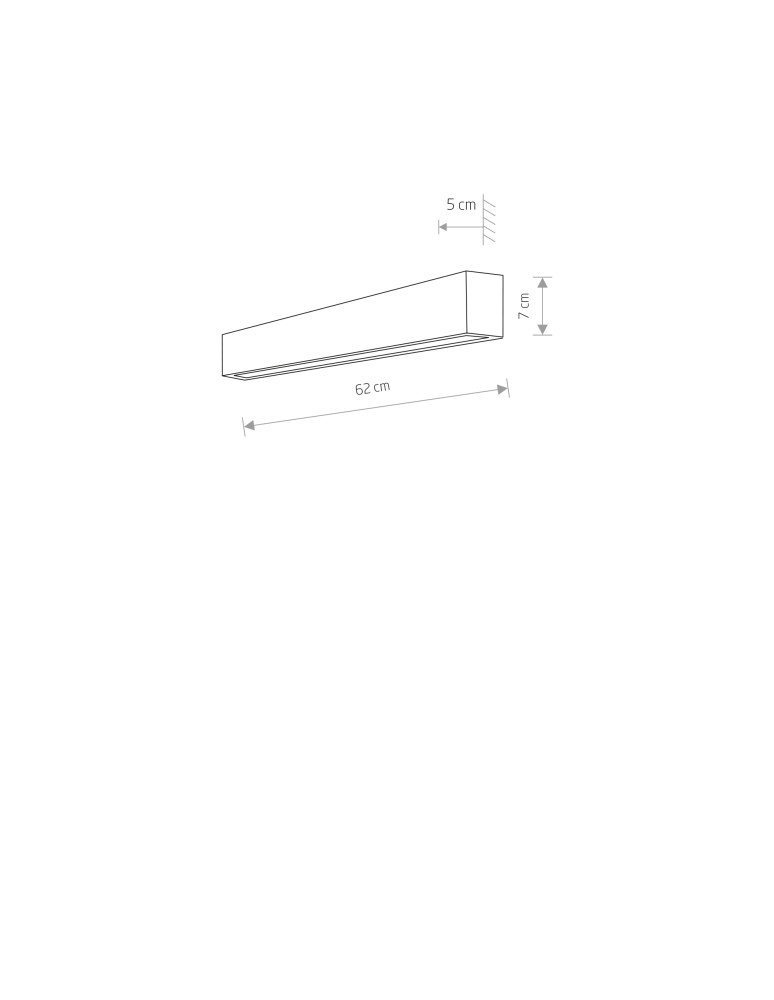 Wall lamps - Nowodvorski STRAIGHT WALL LED S Max power 11W LED TUBE T8 Black 7596 - product kolory-swiatla.pl 2