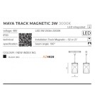 Magnetic rail lamps - Azzardo MAYA TRACK MAGNETIC LED 3W 250lm 3000K Black AZ4629 - product 2