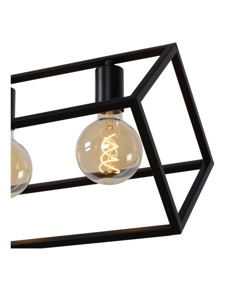 Pendant lamps - Lucide FABIAN Pendant E27 6x40W Black 00425/06/30 - product kolory-swiatla.pl 5