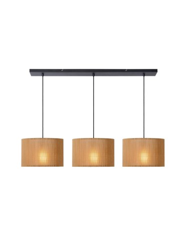 Lucide MAGIUS Pendant E27 3x40W Light Wood/Black 03429/03/30