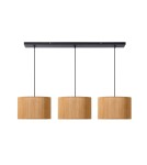 Triple pendant lamps - Lucide MAGIUS Pendant E27 3x40W Light Wood/Black 03429/03/30 - product 2