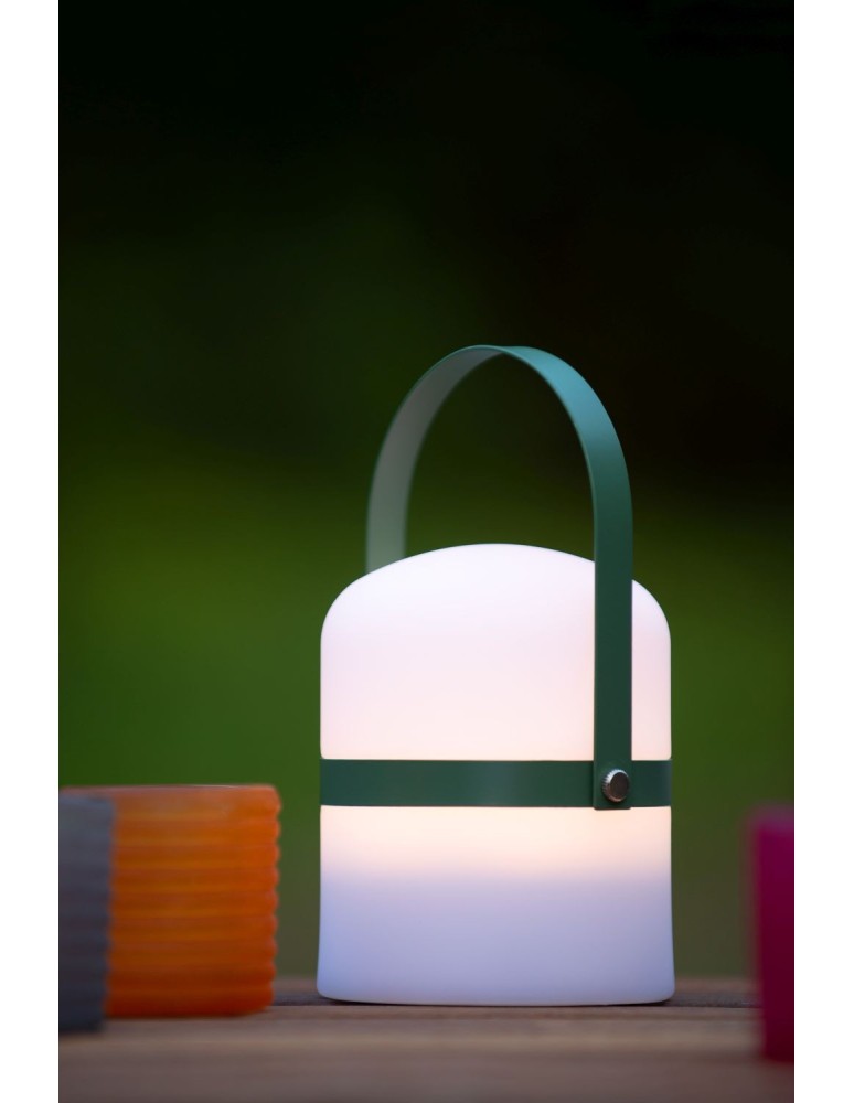 Portable garden lamps - Lucide LITTLE JOE Outdoor LED Desk 1x3W 2800-3200K IP44 White/Green 06802/01/33 - product kolory-swiatla.pl 4