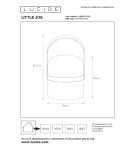 Portable garden lamps - Lucide LITTLE JOE Outdoor LED Desk 1x3W 2800-3200K IP44 White/Green 06802/01/33 - product 9