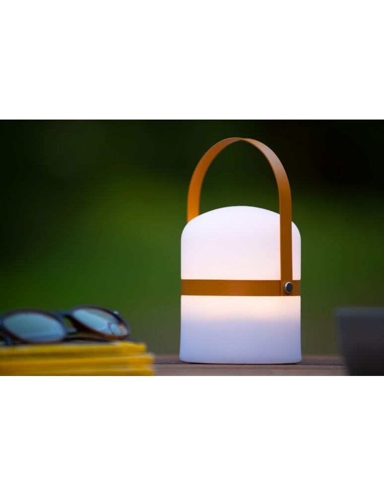 Portable garden lamps - Lucide LITTLE JOE Outdoor LED Desk 1x3W 2800-3200K IP44 White/Brown 06802/01/43 - product kolory-swiatla.pl 3