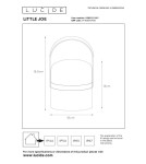 Portable garden lamps - Lucide LITTLE JOE Outdoor LED Desk 1x3W 2800-3200K IP44 White/Brown 06802/01/43 - product 9