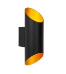 Tube wall lamps - Lucide QUIRIJN Wall Mounted G9 1x40W Black/Matte Gold/Brass 09233/01/30 - product 1