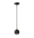 Pendant lamps - Lucide FAVORI Pendant GU10 1x5W Black/Matte Gold/Brass 09434/01/30 - product 1