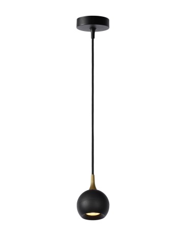 Lucide FAVORI Pendant GU10 1x5W Black/Matte Gold/Brass 09434/01/30