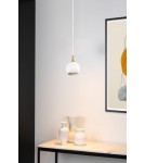 Pendant lamps - Lucide FAVORI Pendant GU10 1x5W White/Matte Gold/Brass 09434/01/31 - product 3