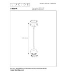 Pendant lamps - Lucide FAVORI Pendant GU10 1x5W White/Matte Gold/Brass 09434/01/31 - product 8