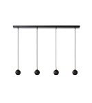 Pendant lamps on a strip - Lucide FAVORI Pendant GU10 4x5W Black/Matte Gold/Brass 09434/04/30 - product 2