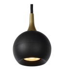 Pendant lamps on a strip - Lucide FAVORI Pendant GU10 4x5W Black/Matte Gold/Brass 09434/04/30 - product 3