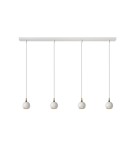 Pendant lamps on a strip - Lucide FAVORI Pendant GU10 4x5W White/Matte Gold/Brass 09434/04/31 - product 1