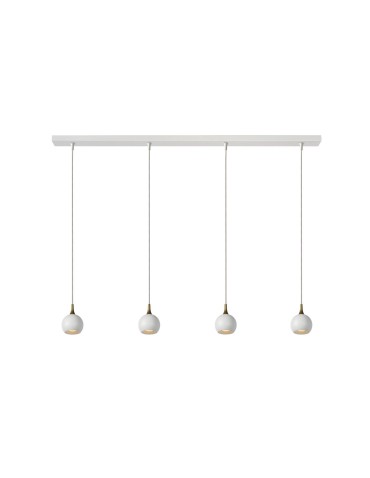 Lucide FAVORI Pendant GU10 4x5W White/Matte Gold/Brass 09434/04/31