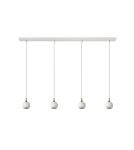 Pendant lamps on a strip - Lucide FAVORI Pendant GU10 4x5W White/Matte Gold/Brass 09434/04/31 - product 2