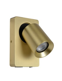 Lucide NIGEL LED GU10 Wall Reflector 1x5W 2200-3000K with USB socket Matte Gold/Silver 09929/06/02 - product 2