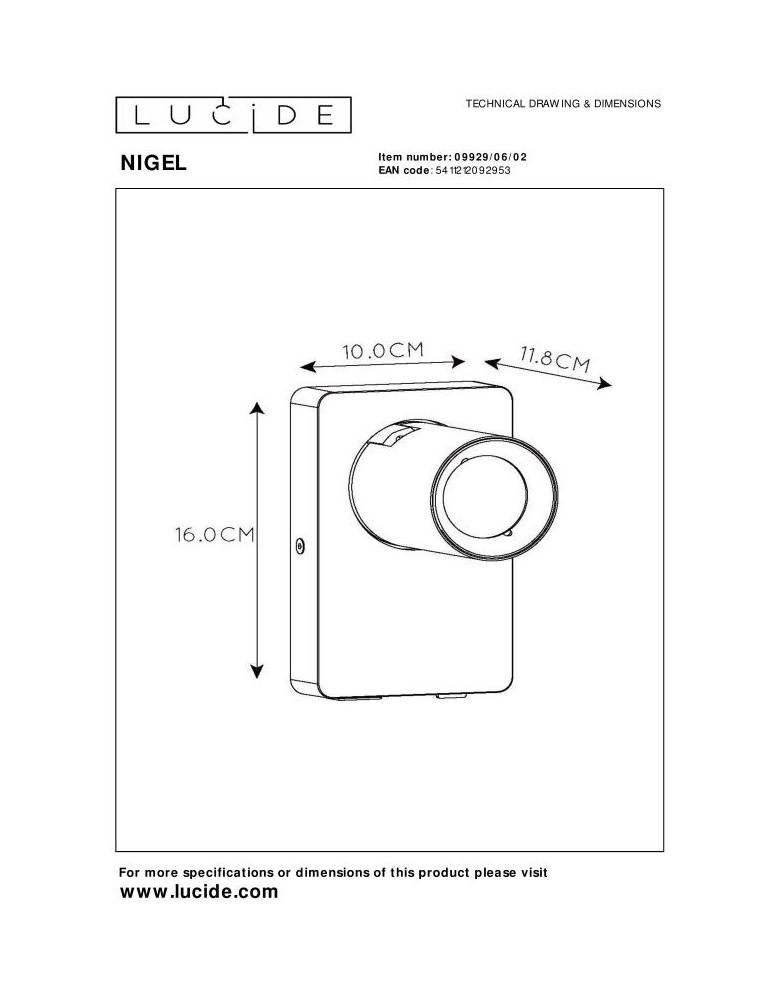 Adjustable wall lamps - Lucide NIGEL LED GU10 Wall Reflector 1x5W 2200-3000K with USB socket Matte Gold/Silver 09929/06/02 - product kolory-swiatla.pl 5