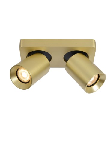 Lucide NIGEL LED Reflector Ceiling GU10 2x5W 2200-3000K Gold Matte/Brass 09929/10/02