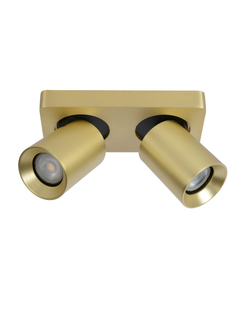 Spotlight ceiling lamps - Lucide NIGEL LED Reflector Ceiling GU10 2x5W 2200-3000K Gold Matte/Brass 09929/10/02 - product kolory-swiatla.pl 2