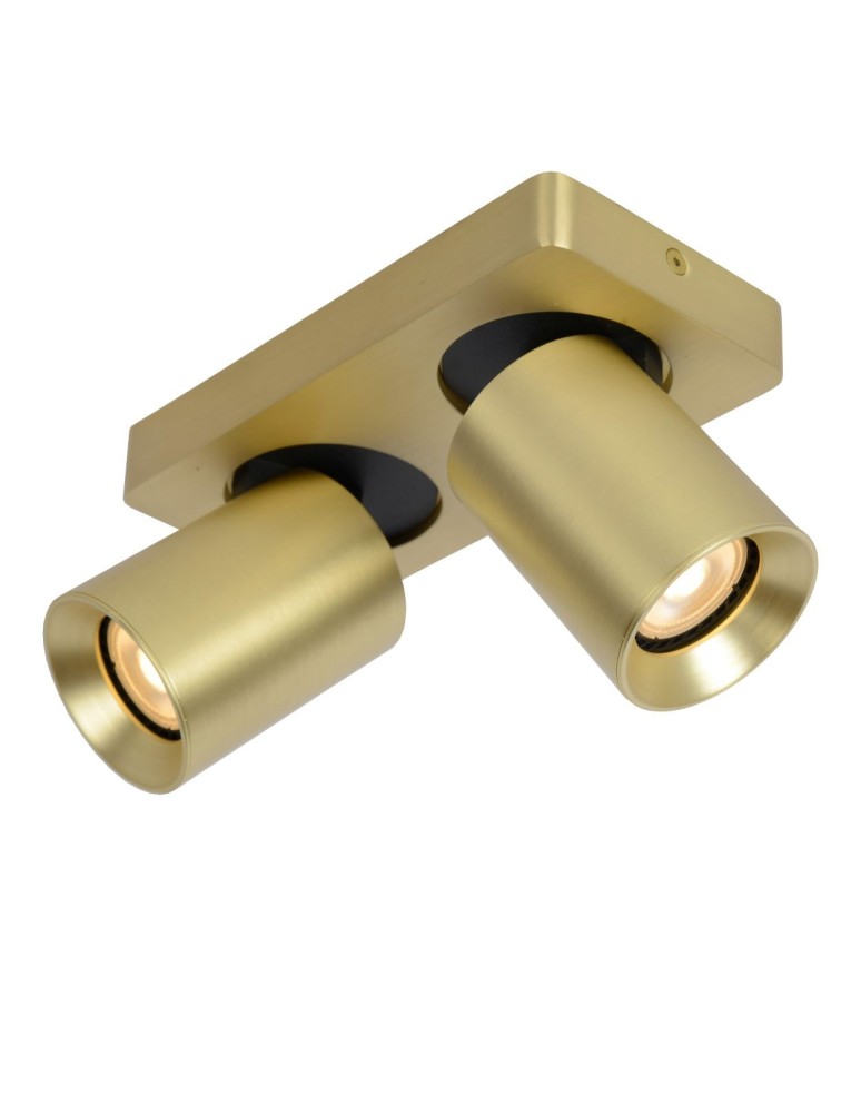 Spotlight ceiling lamps - Lucide NIGEL LED Reflector Ceiling GU10 2x5W 2200-3000K Gold Matte/Brass 09929/10/02 - product kolory-swiatla.pl 5