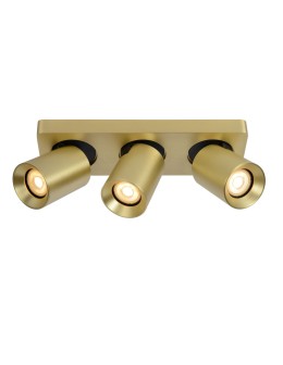 Lucide NIGEL LED GU10 Ceiling Reflector 3x5W 2200-3000K Matte Gold/Silver 09929/15/02