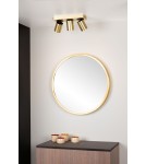 Spotlight ceiling lamps - Lucide NIGEL LED GU10 Ceiling Reflector 3x5W 2200-3000K Matte Gold/Silver 09929/15/02 - product 3