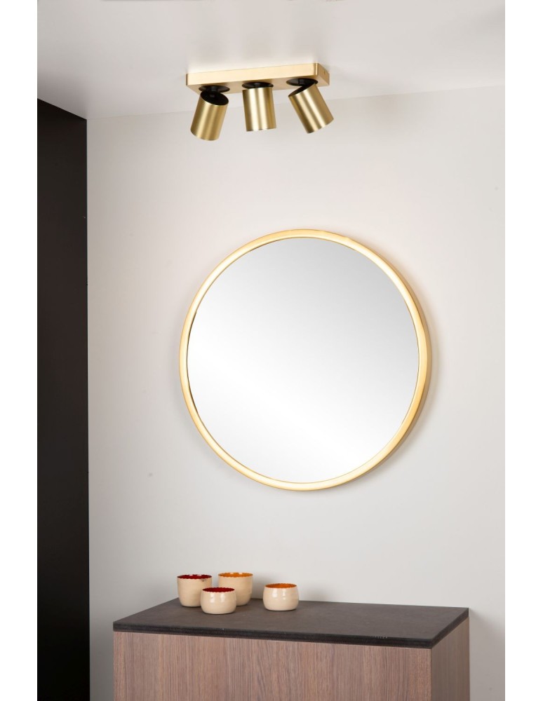 Spotlight ceiling lamps - Lucide NIGEL LED GU10 Ceiling Reflector 3x5W 2200-3000K Matte Gold/Silver 09929/15/02 - product kolory-swiatla.pl 3