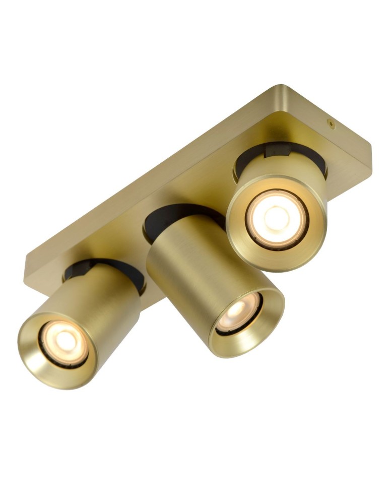 Spotlight ceiling lamps - Lucide NIGEL LED GU10 Ceiling Reflector 3x5W 2200-3000K Matte Gold/Silver 09929/15/02 - product kolory-swiatla.pl 5