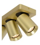 Spotlight ceiling lamps - Lucide NIGEL LED GU10 Ceiling Reflector 3x5W 2200-3000K Matte Gold/Silver 09929/15/02 - product 6
