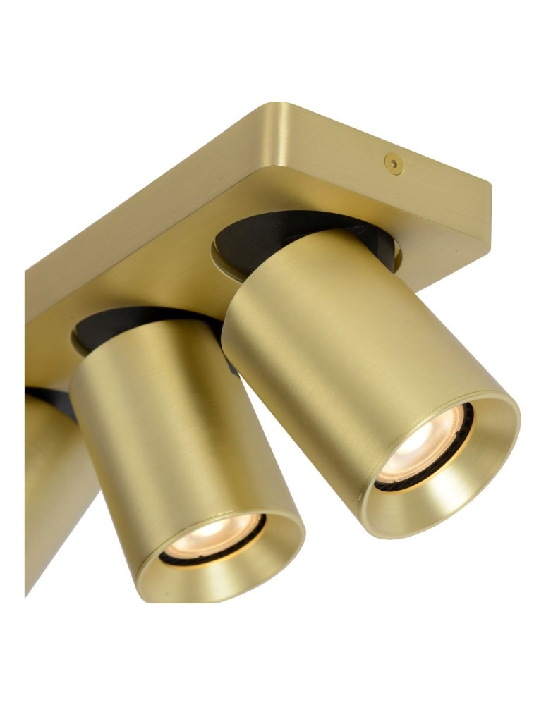 Spotlight ceiling lamps - Lucide NIGEL LED GU10 Ceiling Reflector 3x5W 2200-3000K Matte Gold/Silver 09929/15/02 - product kolory-swiatla.pl 6