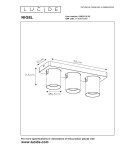 Spotlight ceiling lamps - Lucide NIGEL LED GU10 Ceiling Reflector 3x5W 2200-3000K Matte Gold/Silver 09929/15/02 - product 8