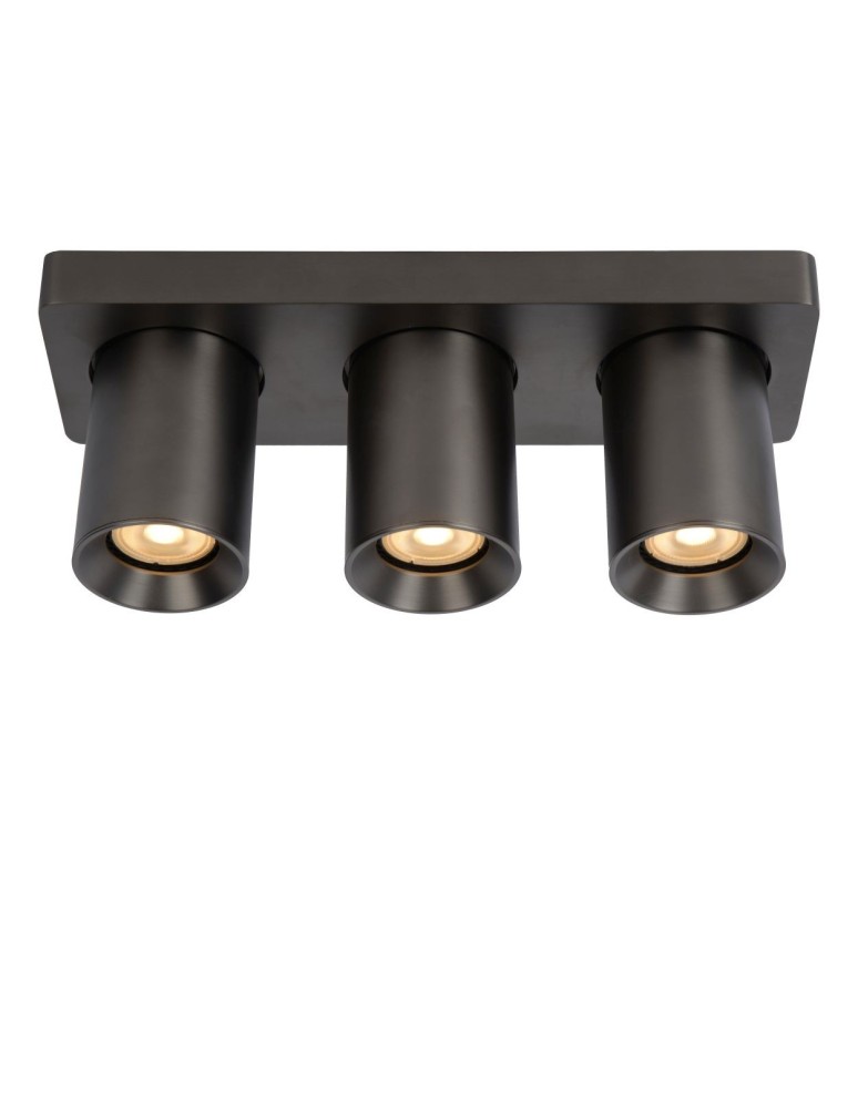 Spotlight ceiling lamps - Lucide NIGEL LED Reflector Ceiling GU10 3x5W 2200-3000K Black 09929/15/16 - product kolory-swiatla.pl 3