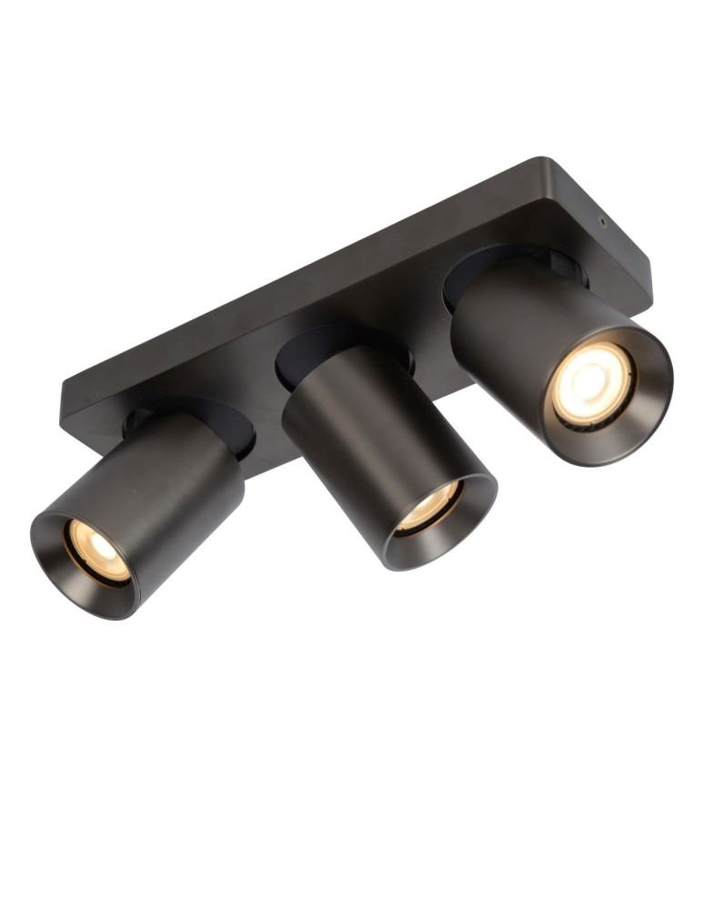 Spotlight ceiling lamps - Lucide NIGEL LED Reflector Ceiling GU10 3x5W 2200-3000K Black 09929/15/16 - product kolory-swiatla.pl 4