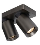 Spotlight ceiling lamps - Lucide NIGEL LED Reflector Ceiling GU10 3x5W 2200-3000K Black 09929/15/16 - product 5