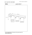 Spotlight ceiling lamps - Lucide NIGEL LED Reflector Ceiling GU10 3x5W 2200-3000K Black 09929/15/16 - product 6