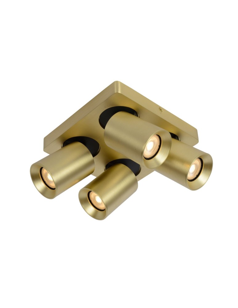 Spotlight ceiling lamps - Lucide NIGEL LED Reflector Ceiling GU10 4x5W 2200-3000K Gold Matte/Brass 09929/20/02 - product kolory-swiatla.pl 1