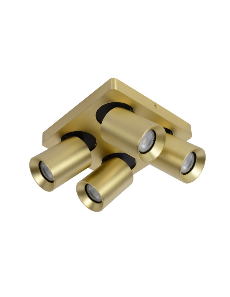 Spotlight ceiling lamps - Lucide NIGEL LED Reflector Ceiling GU10 4x5W 2200-3000K Gold Matte/Brass 09929/20/02 - product kolory-swiatla.pl 2