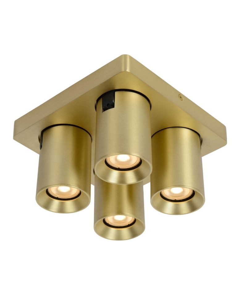 Spotlight ceiling lamps - Lucide NIGEL LED Reflector Ceiling GU10 4x5W 2200-3000K Gold Matte/Brass 09929/20/02 - product kolory-swiatla.pl 4
