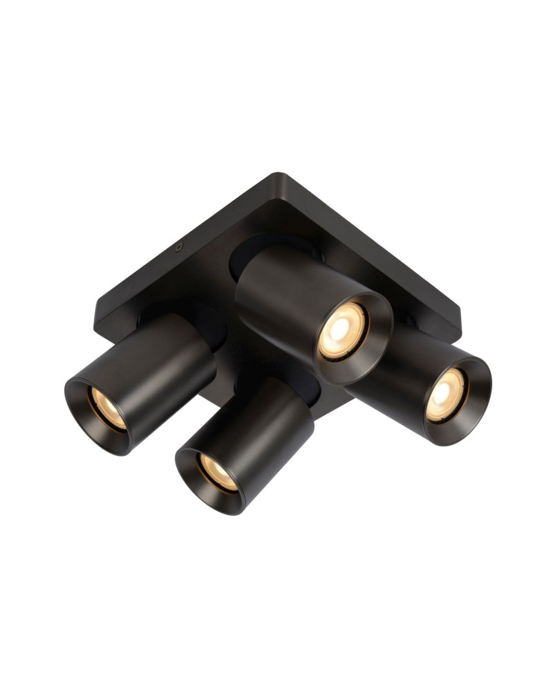 Spotlight ceiling lamps - Lucide NIGEL LED GU10 4x5W 2200-3000K Ceiling Reflector Black 09929/20/16 - product kolory-swiatla.pl 1