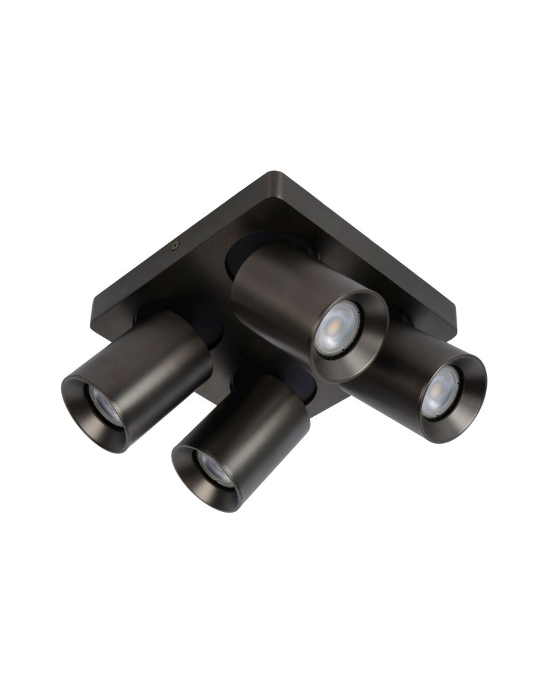 Spotlight ceiling lamps - Lucide NIGEL LED GU10 4x5W 2200-3000K Ceiling Reflector Black 09929/20/16 - product kolory-swiatla.pl 2
