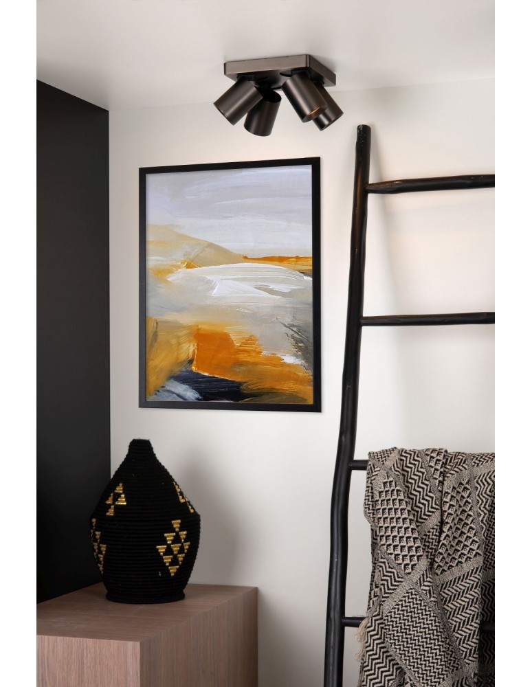 Spotlight ceiling lamps - Lucide NIGEL LED GU10 4x5W 2200-3000K Ceiling Reflector Black 09929/20/16 - product kolory-swiatla.pl 3