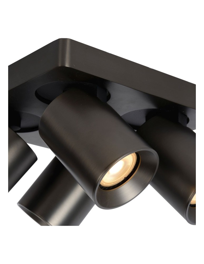 Spotlight ceiling lamps - Lucide NIGEL LED GU10 4x5W 2200-3000K Ceiling Reflector Black 09929/20/16 - product kolory-swiatla.pl 5